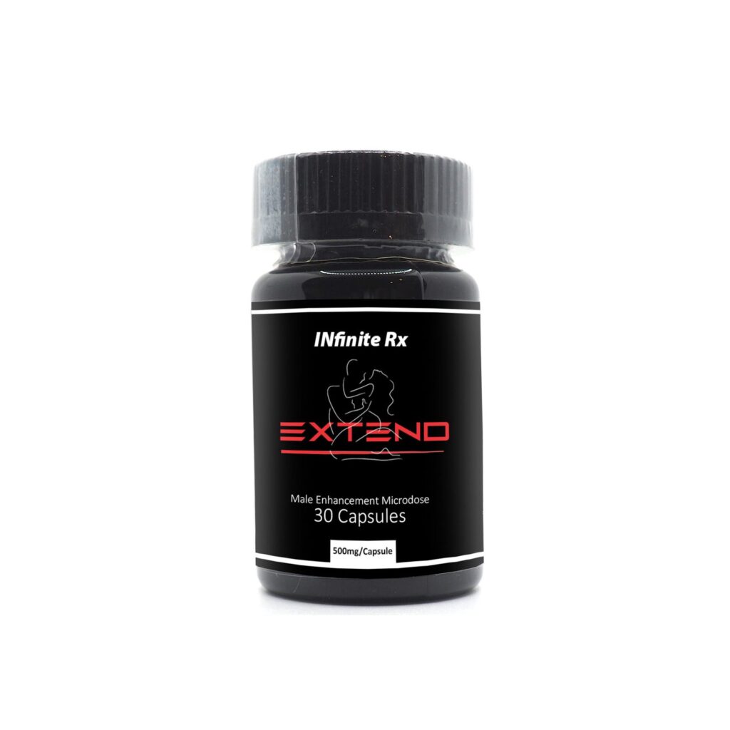 INfinite Rx brand Extend model specialty supplement container with a secure closure cap